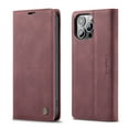 thumbnail image 2 of Mantto Case For iPhone 13 Pro Max, Luxury Cash Wallet Pocket With Card Slot High Qulity PU Leather Retro Cover Kickstand Folio Magnetic Phone Cover For Apple iPhone 13 Pro Max 6.7", Wine Red, 2 of 12