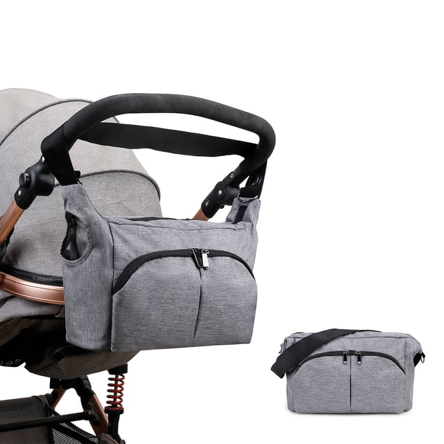 SPEKSEE Portable Single Shoulder Diaper Bag with Stroller Hooks - Multi-functional Maternity Travel Pack