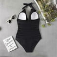 thumbnail image 3 of Traje de baño de una pieza con cuello halter para mujer Traje de baño Ropa de playa Vacaciones, 3 of 4