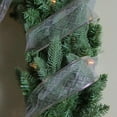 thumbnail image 3 of Northlight Shimmering Silver Diamond Christmas Wired Craft Ribbon 2.5" x 10 Yards, 3 of 3