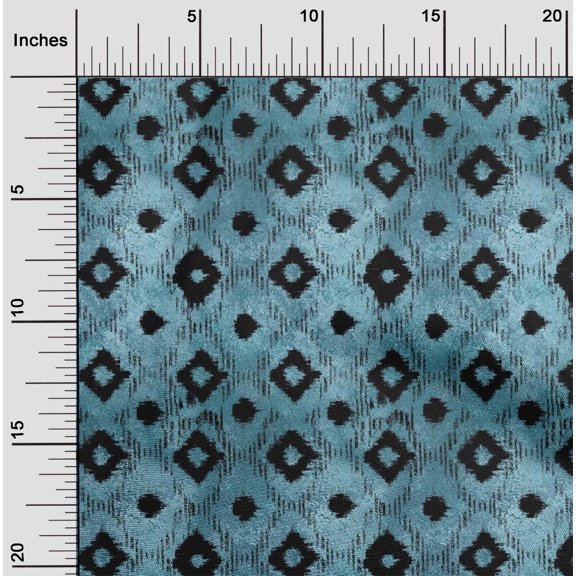 oneOone Cotton Cambric Fabric Diamond Kasuri Fabric Prints By Yard 56 Inch Wide