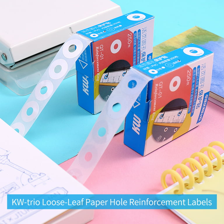 Kw-trio Loose-leaf Paper Hole Reinforcement Labels Round Stickers