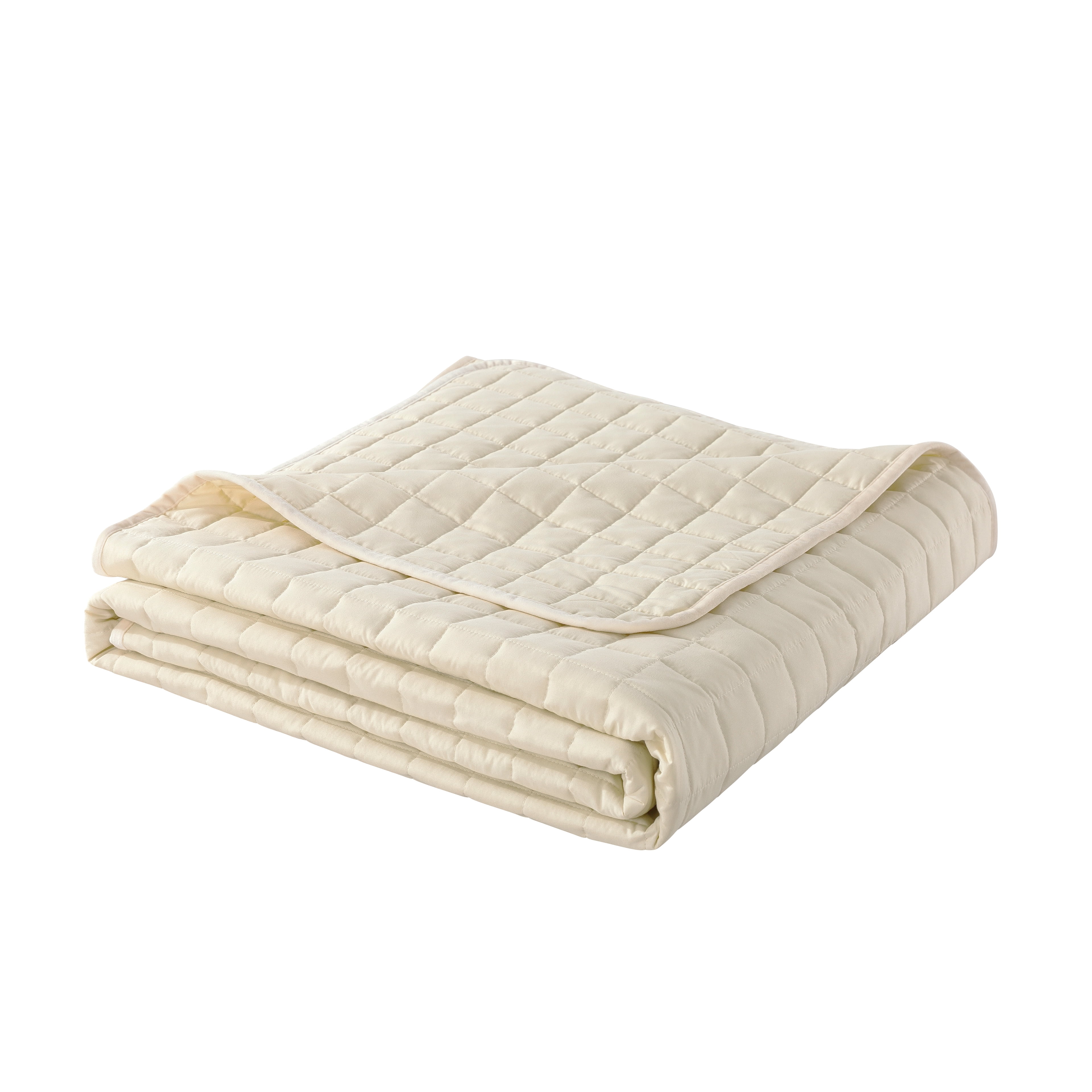 St. James Home Velvet Trim Microfiber Bed Blanket, Winter White, King