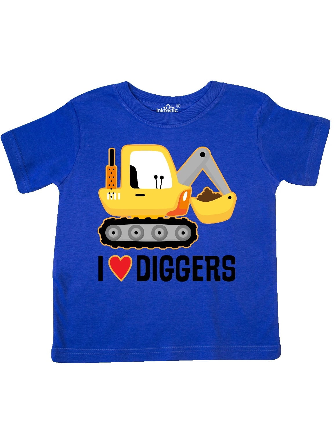 INKtastic Construction Truck I Love Diggers Toddler TShirt Walmart