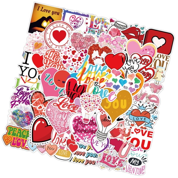 Bearachild 50 Uds. Pegatinas de grafiti con frases inspiradoras en inglés, pegatinas impermeables para maleta, portátil, Scooter, refrigerador, Decoración del hogar TE QUIERO