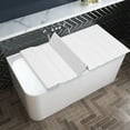 thumbnail image 3 of 160*80*0.65cm White Wood Grain Bathtub Cover Folding Bath Lid Insulation Dust Cover for Bathroom, Home, 3 of 16