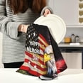 thumbnail image 2 of Bald Eagle Memorial Day Flag Tea Towels Set of 1 Fireworks USA Flag Kitchen Dish Cloth with Hanging Loop, 18"x28"Lint-Free Absorbent Towel for Kitchen Drying Wiping and Cleaning, 2 of 6