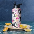 thumbnail image 2 of 32 oz Corgi Water Bottle Cute Dog Tumbler Corgi Gifts Insulated Water bottle with Straws and Flip Lid Stainless Steel Dog Travel Cup, 2 of 6