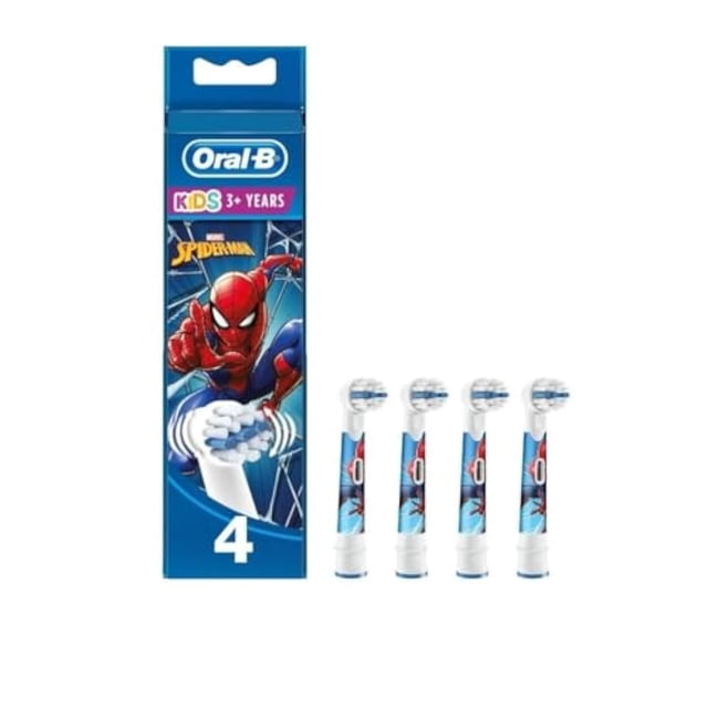 Cabezal de cepillo de dientes eléctrico Oral-B Pro Kids Spiderman, paquete de 4