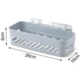 thumbnail image 1 of Plastic Wall Storage Shelf,Plastic Wall Mounted Adhesive Bathroom Storage Shelf Plastic Shower Storage Basket Dependable Performance, 1 of 8