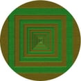 thumbnail image 1 of Ahgly Company Tapis d'Intérieur Rond Lavable en Machine Vert Lime Foncé Transitionnel, 4 Pieds Rond, 1 of 7