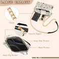 thumbnail image 3 of FORMRS Women Crossbody Purse with Chain Strap Vegan Leather Shoulder Handbag, Beige Christmas Forest, 3 of 7