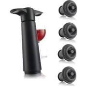 Vacu Vin Wine Saver Pump with 2 x Vacuum Bottle Stoppers - Black (Black Pump   4 Stoppers)