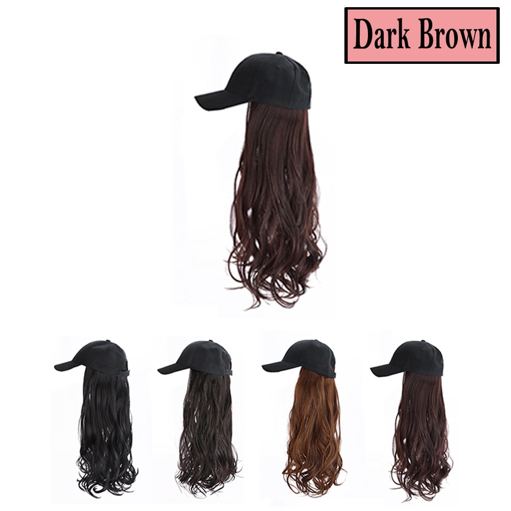 Dicasser Baseball Cap Wig Long Body Wave Hair Extensions with Black Hat  Heat Resistant Synthetic Fiber Hairpieces Adjustable Wig for Women  Girls(Light Brown) - Walmart.com