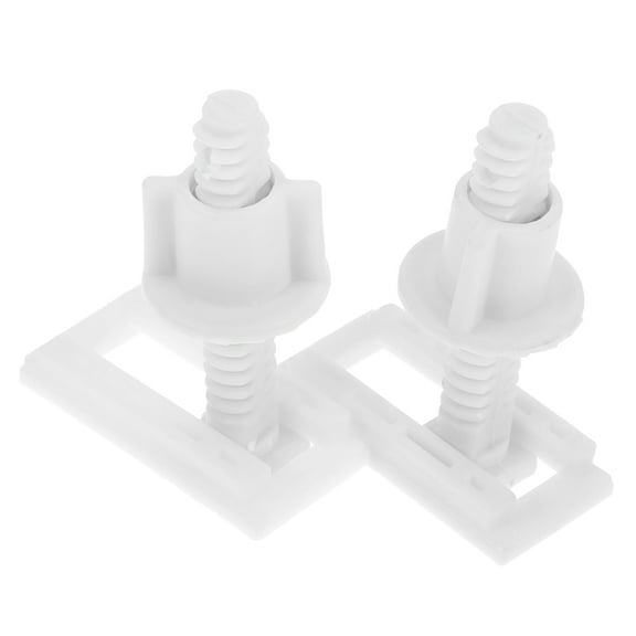 HOMEMAXS 2pcs Toilet Seat Mounting Bolts And Nuts Quick-Release Plastic Screws With Rubber Expansion Plugs Universal Toilet Installation Kit