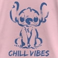 thumbnail image 2 of Girl's Lilo & Stitch Chill Vibes Stitch  Graphic Tee Light Pink Small, 2 of 4