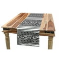thumbnail image 1 of Ethnic Table Runner, Oriental Moroccan Round Style Lines Dots Geometric Shapes Artwork, Dining Room Kitchen Rectangular Runner, 3 Sizes, by Ambesonne, 1 of 2