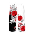 thumbnail image 5 of Bermuda Shorts for Women Knee Length Cotton Linen Wide Leg Summer Shorts High Waisted Loose Fit Casual Trousers White M, 5 of 5