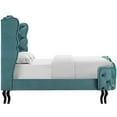 thumbnail image 4 of Modway Violette Queen Tufted Wingback Performance Velvet Platform Bed - Sea Blue, 4 of 7