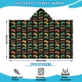 thumbnail image 2 of Multicolor Controllers Games Text Black Pattern Hooded Bath Towel，60"x35" for Ages 3 To 12 Kids, Quick Dry Lightweight Soft Microfiber Hood Beach Towel Cover Up for Kids, 2 of 7