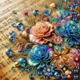 thumbnail image 3 of Kit Con Forma Especial Parcial DIY 5D Flores 30x30cm, 3 of 7
