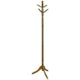thumbnail image 1 of Benzara BM157891 Wooden Twist Hall Tree Coat Rack, Oak Brown, 1 of 1