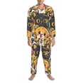 thumbnail image 4 of Bingfone Men'S Pajama Set 2 Piece Loungewear Pjs, Long Sleeve With Pajama Pants-Cute Cat Cartoon, 4 of 9