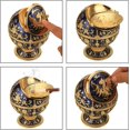 thumbnail image 4 of Cenicero a prueba de viento con tapa Cenicero de cigarrillos portátil de metal para exteriores en interiores Patrón estampado a mano Fumar Regalo elegante para hombres y mujeres (azul marino, 4 of 5
