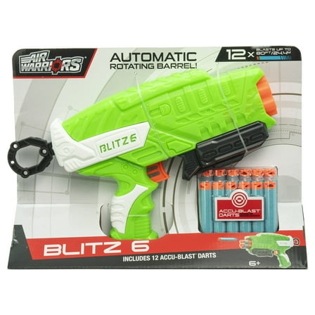 Blitz 6 Dart Blaster W/ 12 Accu-Blast Darts, Ages 6 