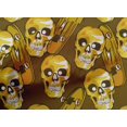 thumbnail image 5 of oneOone Cotton Poplin Dark Olive Green2 Fabric Skull Craft Projects Decor Fabric Printed By The Yard 56 Inch Wide, 5 of 5