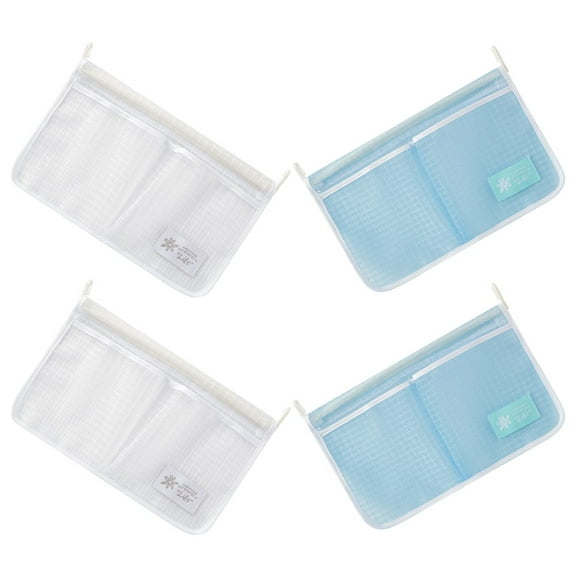 Niceauty Fridge Accessories Sky-blue Mesh Hanging 4Pcs