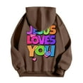 thumbnail image 4 of MHFRRA Sudaderas y Sudaderas Casuales para Hombre, de Corte Relajado, con Estampado Gráfico para Otoño E Invierno, de Fácil Cuidado, Ideales para Uso Diario Marrón, 4 of 4