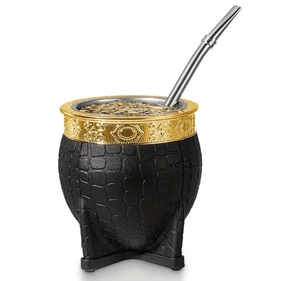1PC Argentine Mate Cup, Stainless Steel Gourd Cup Coffee Cup, 304 Stainless Steel Water Cup Ma Dai Cup