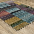 thumbnail image 5 of 9' X 12' Purple Blue Teal Gold Green Red And Pink Geometric Power Loom Stain Resistant Area Rug, 5 of 5