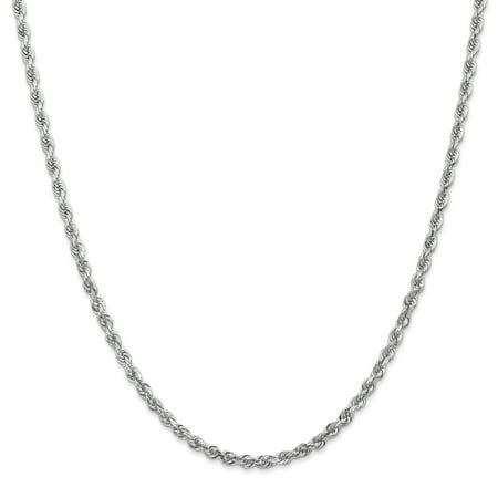 Primal Gold 14 Karat White Gold 3.35mm Diamond Cut Quadruple Rope Chain