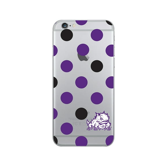 Texas Christian University V2 Clear Phone Case, Multi-Color Dot V1 - iPhone 6/6s/7/8