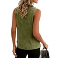 thumbnail image 3 of Garbnen Cotton Linen Tank Tops for Women Fitted Sleeveless V Neck Tops Summer Beach Vacation Breathable Women Tunic Tops, 3 of 4