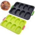 thumbnail image 1 of Mini Plateau de Cuisson,Moule Pain au Lait Moule à Pain français 8 grilles Moule à Pain en Silicone2Pcs Moules à Muffin pour Le Pain français et Les Rouleaux de Pain, 1 of 5