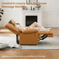 thumbnail image 6 of Poshby Dual Motor Lift Recliner Chair with Massage, Heat, Faux Leather For Living Room, Yellow, 6 of 8