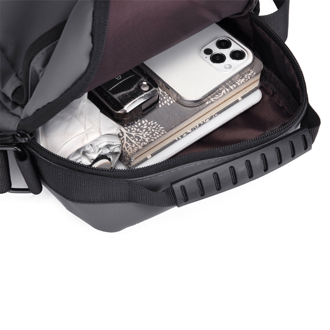 Crossbody Bags for Men Women Teens Messenger Bag Waterproof Oxford Nylon Crossbody Sling Bag Grey