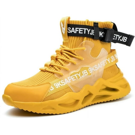 Work Boots Safety Steel Toe Shoes for Men and Women Slip Resistant Lightweight Breathable Industrial & Construction Sneakers