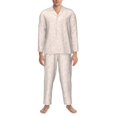 thumbnail image 3 of Naloa Colorful Dots Men’s Pajamas Set - Long Sleeve Button Down Sleep Shirt and Pajama Bottoms Sleepwear Set-Medium, 3 of 7