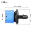 thumbnail image 2 of Uxcell 1/4" Barb Irrigation Sprinklers Micro Emitter Dripper Watering System Plastic Blue 20 Pcs, 2 of 4