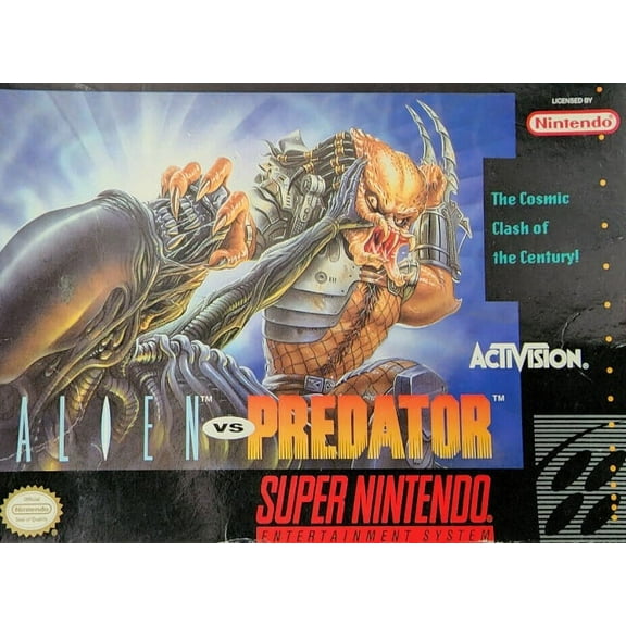 Restored Alien vs. Predator (Super Nintendo, 1993) SNES Fighting Game (Refurbished)