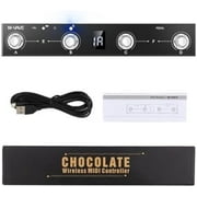 chocolate MIDI BT Wireless MIDI Controller Rechargeable 4 Buttons Portable MIDI Foot Controller Pedal APP Control$$Music
