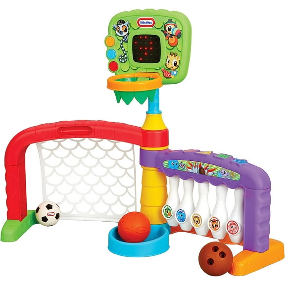 Little Tikes 3 in 1 Sports Zone - Basketball, Soccer Bowling for Toddlers