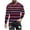 *Wine, variant on Blouse for Men Plus Size Long Sleeve Pullover Stripe Printed Casual Round Neck T-Shirt Blouse,Mens Tops Yellow XL