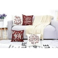 thumbnail image 2 of Christmas 20x20 Throw Pillow Covers, Decorative Outdoor Farmhouse Merry Christmas Xmas Lumbar Pillow Shams Cases Slipcovers Cover Set of 4 Couch Sofa, 2 of 6