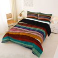 thumbnail image 2 of Feelyou Retro Stripes Full Size Comforter Sets, Abstract Line Bedding Sets, 3pcs, 2 of 7