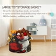 thumbnail image 5 of Round Toy Storage Basket Foldable Storage Basket for Home Decor Laundry Basket20" x 14" Red Cat and Sunflowers, 5 of 6